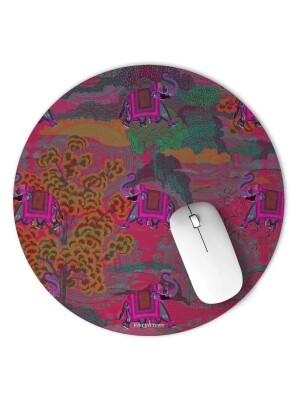 Shekhawati Ele/Hathi Round Mouse Pad