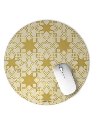 Rajasthani Jali Design Round Mouse Pad