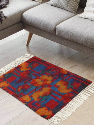 Flower of Hell Fire Multicolor Recycled Rug