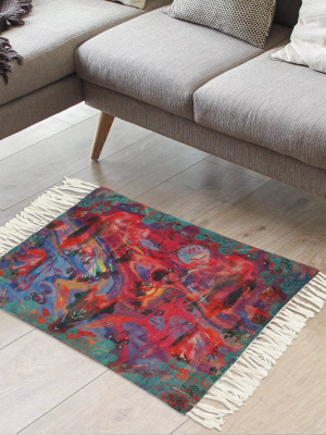 Abstract Love Living Room Recycled Rug