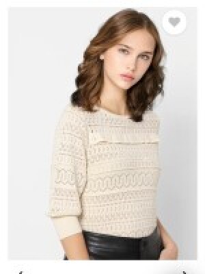 Beige Knitted top from The Brand,Only