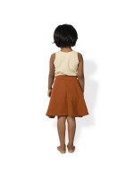 Sleevless Top with A-line Skirts Set