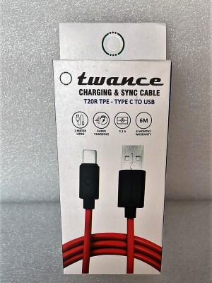 Twance T20R TPE - Type C to USB charging and data sync Cable