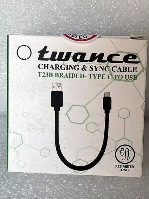 Twance T23B Braided - Type C to USB  charging and data sync Cable
