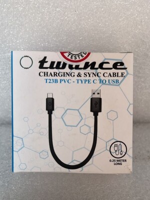Twance T23B PVC - Type C to USB charging and data sync Cable