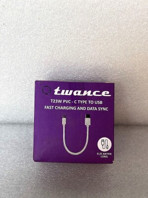 Twance T23W PVC - Type C to USB charging and data sync Cable,