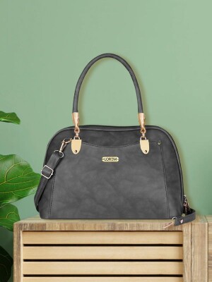 Lorem ANCHOR GREY Small Shoulder Leather Handbag for Ladies