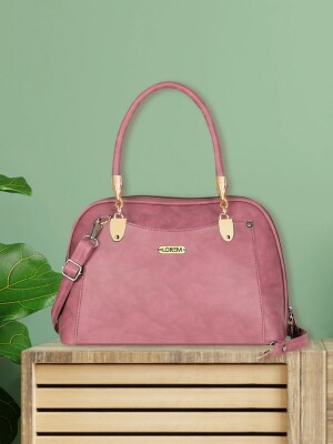 Lorem FLAMINGO PINK Small Shoulder Leather  Handbag For Ladies