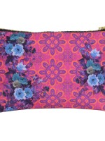 Pink and Blue Floral Utility Pouch