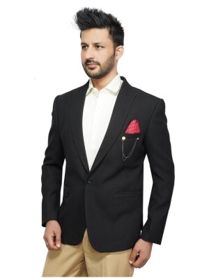 Men's Premium fabric  blazer  knitted with a two button closure, slim fit blazer from yaqoot,