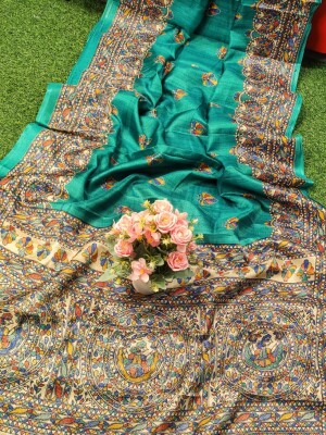 Bhagalpuri soft silk all body madhubani print design saree