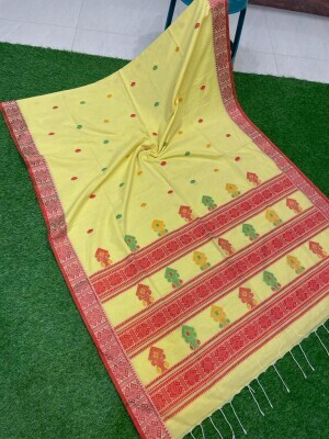 Pure merceried cotton tangail handloom saree