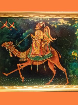 Oils on Canvas ,20_24"  Tittle__Dhola Maru, Wooden framed and polished