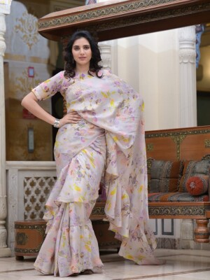 Pure uppada saree...with peplum blouse