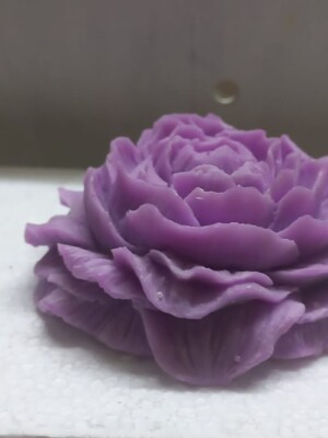 Peony flower shaped Soya wax candle infused with lavender fragrance
