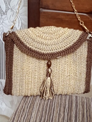 Handcrafted  ,crocheted sling bag