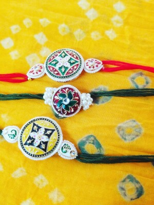 Beautiful Minakari Rakhi