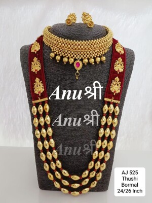 Designer micro gold plated thushi bormal set combo.