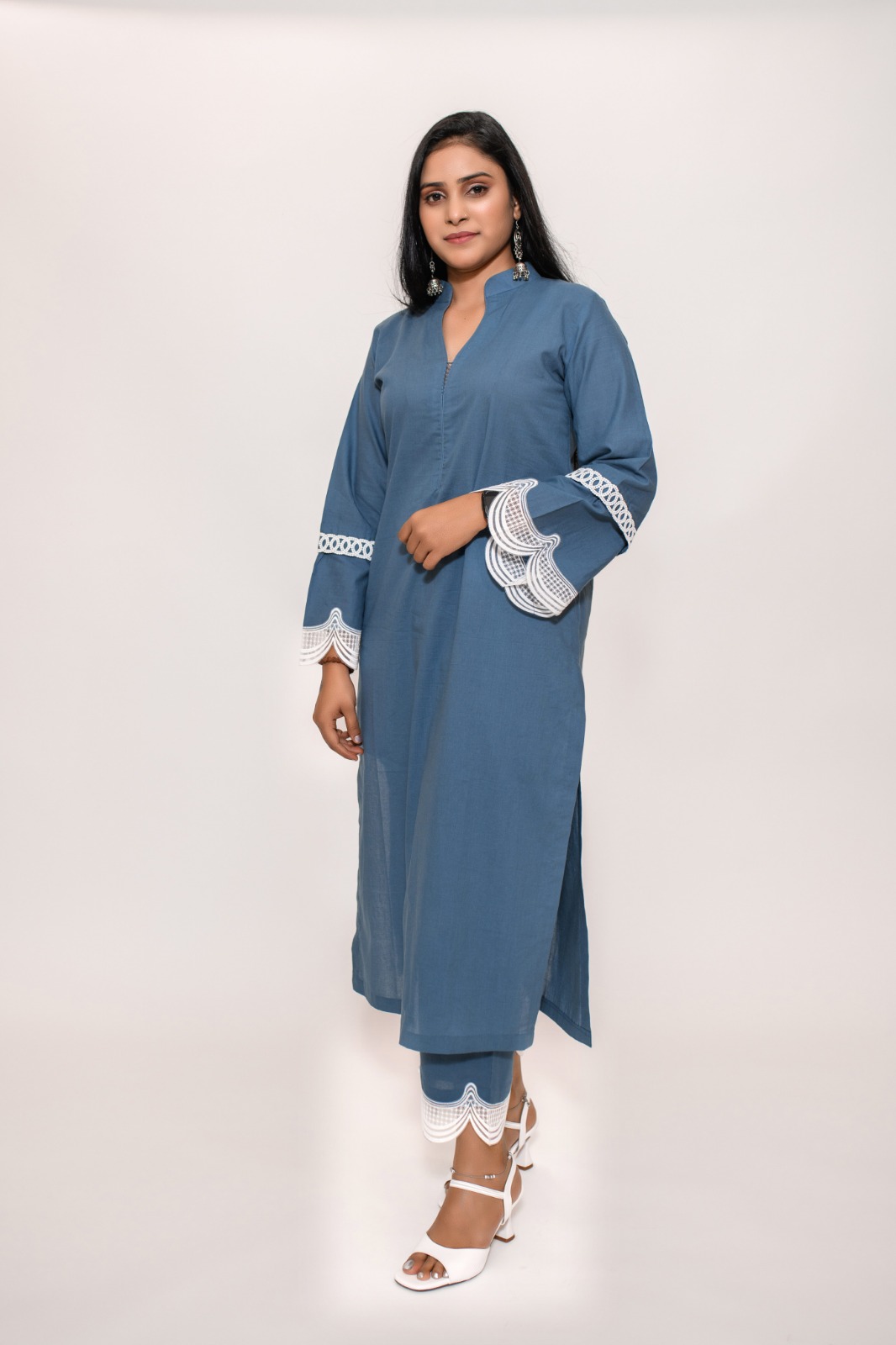 Women Ethnic Cotton Printed Bell Sleeves Kurti Tunic Kurta Shirt Dress NK19  | eBay