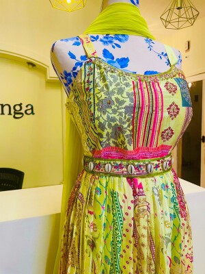 Yellow Chinnon Dress,  graceful and stylish collection