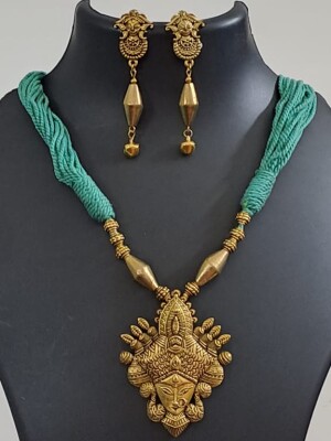 Green Thread Jewelry-dori,  Jewelry-Unique Statement Necklace