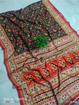 Semi pashmeena silk  Soft quality  With blouse piece