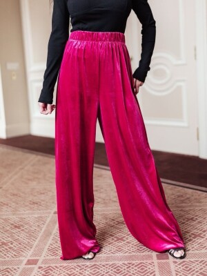 Bright Pink velvet lycra Trouser, Classy, beautiful and  Latest Patterns