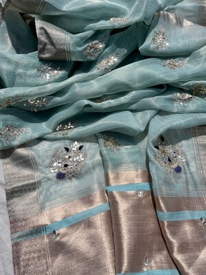 Semi Pure Tissue Silk Banarasi Weaving Saree, the rich heritage of Banarasi craftsmanship