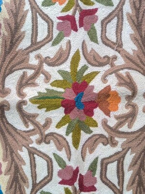 Chainstitch Rug Handmade Ari (Hook) Work. Used for table cover, wall hanging, Mats, Floor Rug