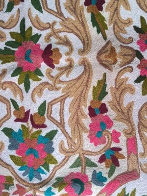 Chainstitch Rug Handmade Ari (Hook) Work, Used for table cover, wall hanging, Mats, Floor Rug