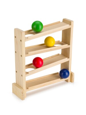 The wooden ball tracker,Constructed from high-quality, child-safe wood,