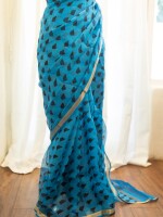 Firoji kota silk pure saree with blouse