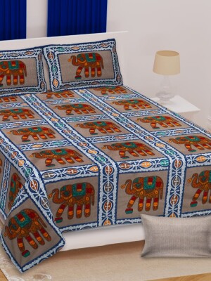 Bardmeri new design pure cotton double bedsheet with 2 pillow covers