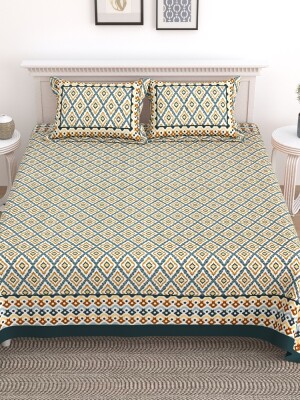 New patola design pure cotton double bedsheet with 2 pillow covers