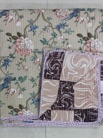Pure cotton quilted bedcover with pillow cover