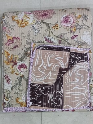 Pure cotton quilted bedcover with pillow cover