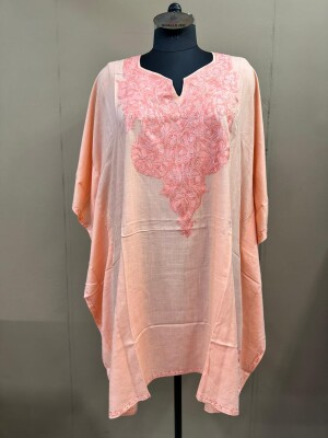 Very fine relaxed fit cotton peach kaftan