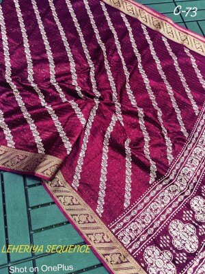 Stunning leheriya sequence silk saree