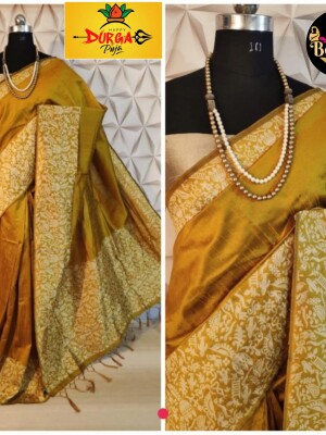 Luxurious ghicha silk saree - soft & pure quality