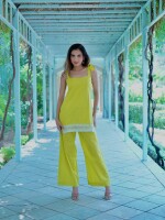 Stunning daisy green kurta set for women