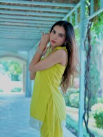 Stunning daisy green kurta set for women