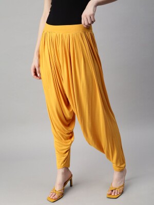 Mustard 100% cotton polyester fit patiala salwar