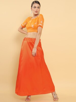 Orange silk women's petticoat\shapewear